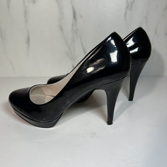 Aldo Pump Heels Womens Size 6.5 Black Platform Stiletto Patent Leather - Picture 2 of 10
